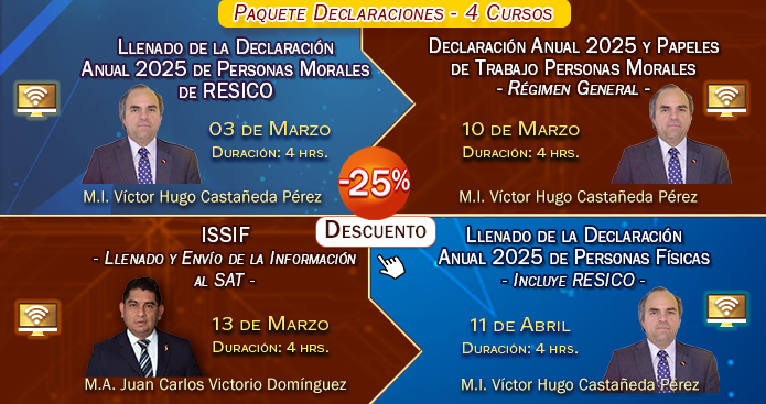 Paquete de 4 Cursos - 25% de Descuento